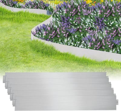 Borderrand Gazonranden Planten Tuinranden Rol Plantentralis Gazonranden Zilver 100x18cm 5m