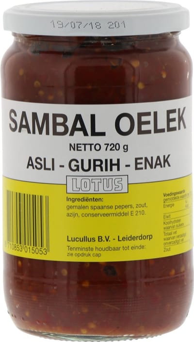 Lucullus Sambal oelek asli 72 cl