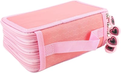 Grote capaciteit opbergtas voor kleurpotloden met 72 vakken, multi-laags pen organizer voor kunstenaars