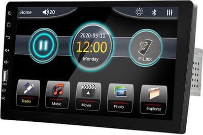TechU™ Autoradio T144+ 1 Din met Afstandsbediening – 9.0 inch Touchscreen Monitor – FM radio – Bluetooth – USB – AUX – SD – Handsfree bellen – Incl. Microfoon