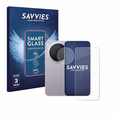3 Stuks Savvies Screenprotector - geschikt voor Vivo X300 (Voor+Camera) - beschermfolie glas transparant