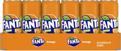 Frisdrank fanta orange blik 330ml - 24 stuks