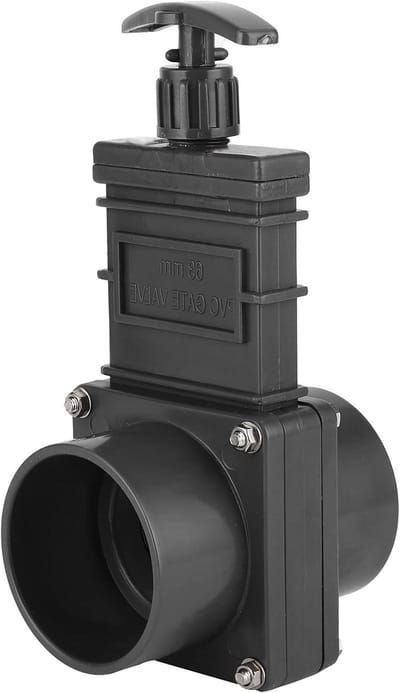 RV Afvalwaterklep - Riolering Klep Camper - Afvalwater Afvoeren - Rubberen Afdichting - 63 mm - Zwart