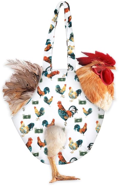 JeiibrZui Kippen Draagtas - 35 x 35 cm - 1 Stuks - Kleurrijk - Waterdicht Kippendrachtas met Handvat voor Veilig Transport van Gevogelte tijdens Reizen en Buitenactiviteiten
