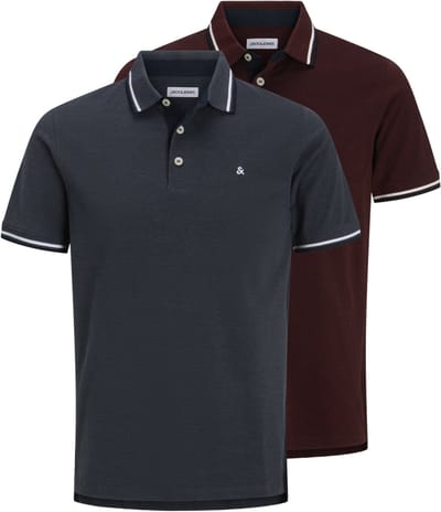 JACK & JONES- JJEPAULOS POLO SS 2PK MP NOOS - Heren - T-shirt