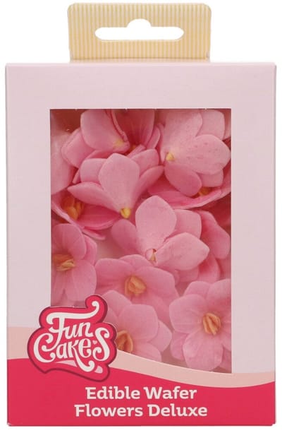 FunCakes Eetbare Bloemen Deluxe - Papieren Bloem - Hortensia Roze Klein - pk/18