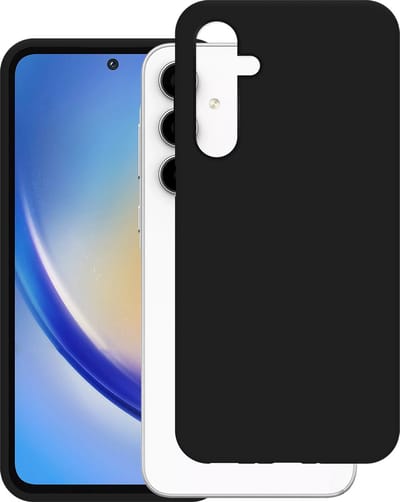 Cazy hoesje geschikt voor Samsung Galaxy A35 Hoesje Siliconen - Flexibele Case - Zwart
