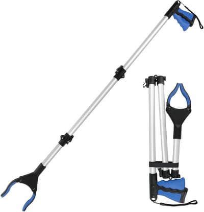 Inklapbare Telescooptang - Grijper Verlengstuk - Voorwerpen Pakken - Met Magneet - 110 cm - Blauw