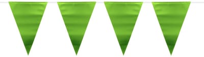 Folat - Groene Metallic Mat Vlaggenlijn - 6 meter