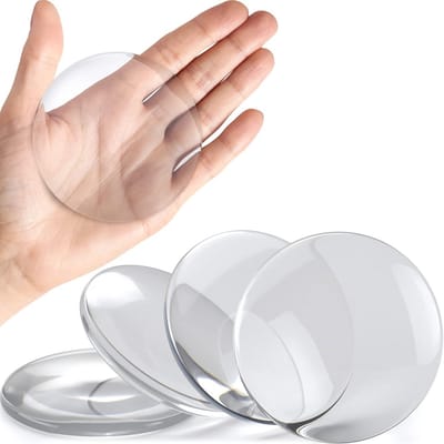 Wanddeurkruk Stopper Set van 4 - Transparante Rubber Deurknoppen met Ronde Wandbescherming