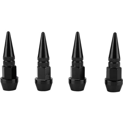 4 Pièces Alliage d'Aluminium Pique Roue Pneu Tige de Valve Voiture Camion Cache Poussière d'Air Noir noir