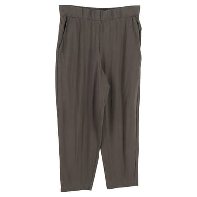 Max Mara Leisure broek met elastische tailleband in grijs katoen