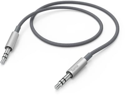 Hama AluLine audio kabel 1 m 3.5mm Grijs