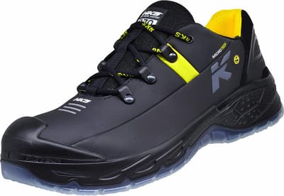 HKS Running Star RS 270 S3 werkschoenen - veiligheidsschoenen - safety shoes - heren - laag - stalen neus - antislip - ESD - lichtgewicht - Vegan - zwart/geel - maat 44