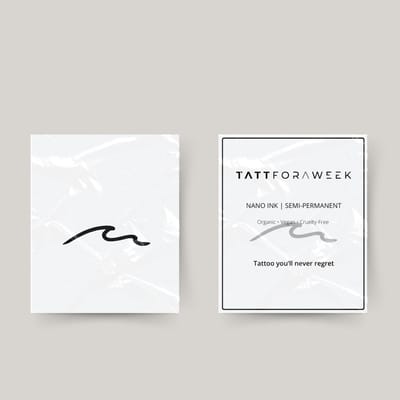 Tijdelijke tattoo wave | Neptattoo volwassenen | Tijdelijke tattoo voor volwassenen | Temporary tattoo | Plaktattoos voor volwassenen | Neptattoos | Probeer zorgeloos een tattoo | tattforaweek