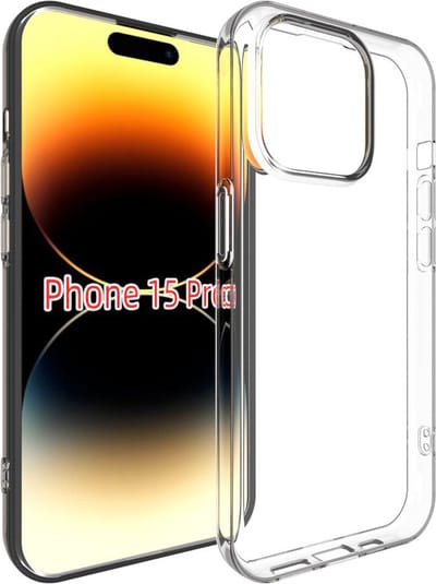MobyDefend Hoesje - Geschikt voor iPhone 15 Pro - Transparante TPU Backcover - Volledig Doorzichtig
