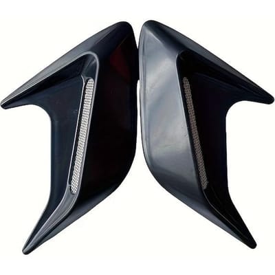 2 stuks Universele Auto Luchtstroom Ventilatieopening Motorkap Luchtinlaat Stroominlaat Motorkap Ventilatie DIY Decoratieve Luchtinlaat Uitlaat Stroominlaat Motorkap Auto Modificatie Sticker