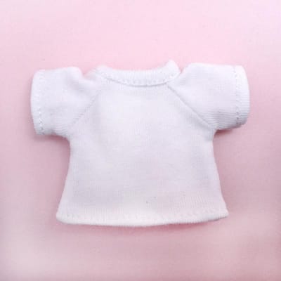 1 Stuks Nieuwe ob11 bjd Poppenkleding T-shirt Denim shorts voor 1/12 bjd obitsu11ob11 molly poppen accessoires Kleding OB11 white