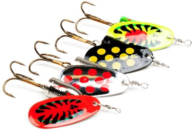 4 x Verzwaarde Roofvis Spinners Spinnerset Roofvisset Blinkers Snoek Baars Snoekbaars Kunstaas Set