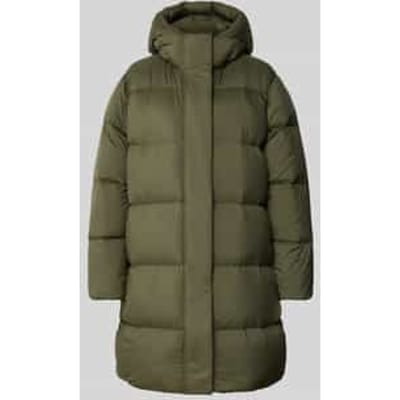 Regular fit lange donsjas met capuchon