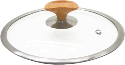 Pannen deksel - Universeel deksel - Koken en braden - Met stoomgat - 20cm - Zilver