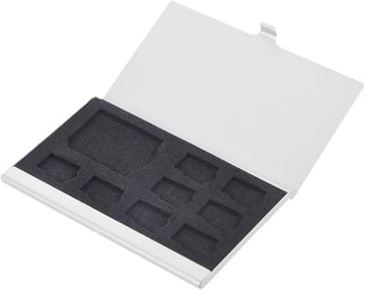 Geheugenkaarthouder - Kaartbox - Opslag Kaarten - Aluminium Behuizing - 9 Kaarten - Zwart