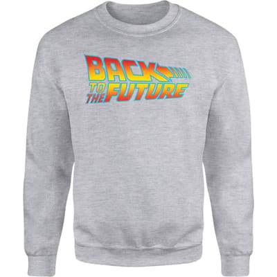 Back To The Future Classic Logo Sweatshirt - Grey - XS