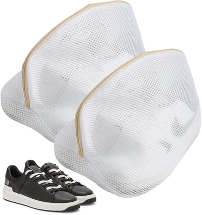 Dailygoods- Schoenwaszak Set van 2 - Drie-laags Net - Waszak voor Schoenen - Herbruikbare Waszak - Polyester - 23 x 23 x 33 cm
