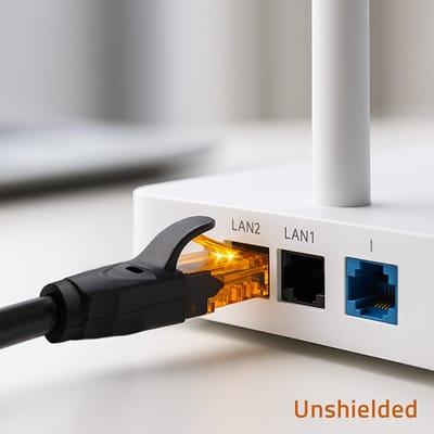 Qoltec UTP patchkabel |   CAT6 |   2x RJ-45 |   Hoge snelheid 1 Gb/s |   Vergulde contacten |   10m |   Zwart