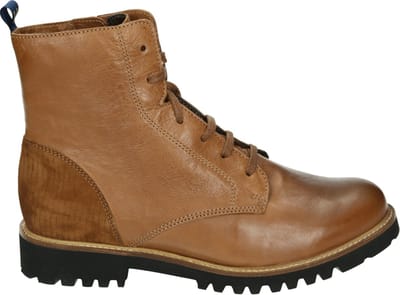 Verhulst - 1457B K - Hoge sneakersVeterlaarzenDames veterschoenenDames sneakersHalf-hoge schoenen - Kleur: Cognac - Maat: 37