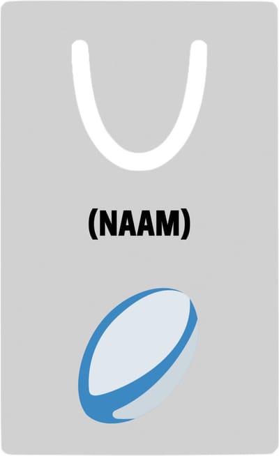 Hacebo® - Rugby met eigen naam metalen boekenlegger - Rugby - Rugbyer - Sport Bladwijzer boekenleggers - 7.6 cm x 5cm