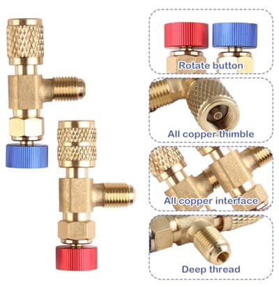 Veiligheidsventiel voor koelmiddels R410A R22 - 1/4 inch adapter voor airconditioning