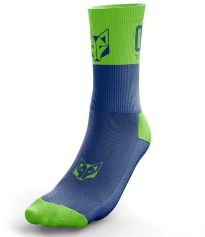 Otso Multi-sport Medium Cut Electric Blue/fluor Green Sokken Groen,Blauw EU 35-39