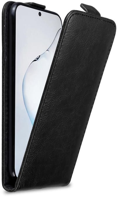 Cadorabo Hoesje geschikt voor Samsung Galaxy NOTE 10 PLUS in ZWARTE NACHT - Beschermhoes in flip design Case Cover met magnetische sluiting