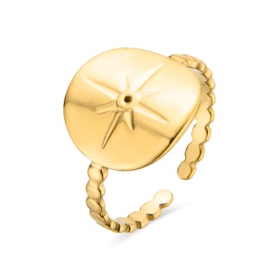 Luxenter ring in 18K geel goud afwerking briljant zirkonia - Leri
