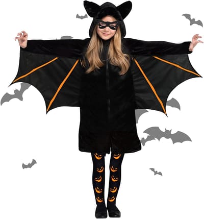 Halloween Kostuum Kinderen Vampier Vleermuis Outfit met Masker voor Carnaval en Feestjes