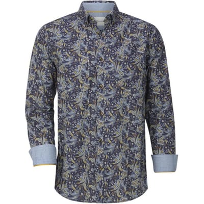 Babista herren Overhemd - 37/38 - donkerblauw - Plus Size