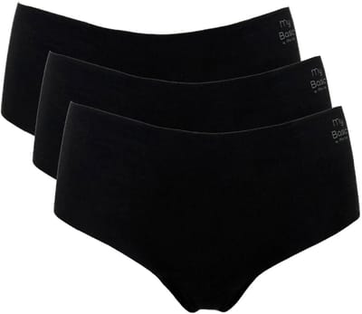 My Basic by After Eden - Free-cut hipster van biologisch katoen – Zwart - 3-pack - Maat XL
