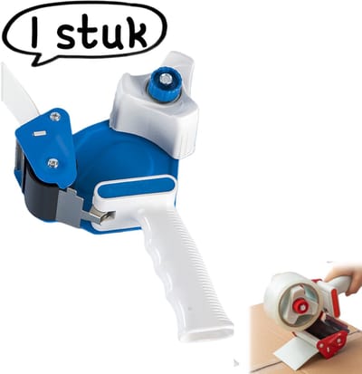 1 stuk - Tape Dispenser - Geschikt voor Kantoor Thuis Transport Verhuisdozen en Dozen Verpakking en Sluiting Verpakking - Blauw