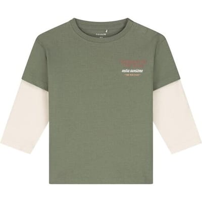 Prénatal peuter shirt Light Khaki Green 74 heren