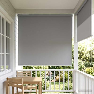 vidaXL - Buitenrolgordijn - UV-bescherming - Lichtgrijs - 100 - x - 230 - cm - (B - x - H)