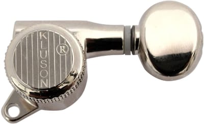 Kluson Backlock mechanieken 6L 45° nikkel - Stemmechaniek voor gitaar