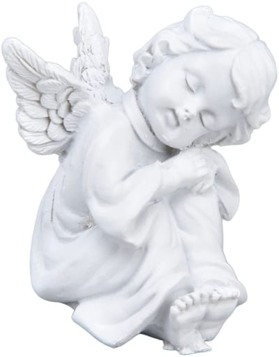 Dailygoods- Engelenstandbeeld - Hars Beeldje - Tafeldecoratie - Sculptuur voor Binnen - Engel Beeld - Schattige Europese Stijl - 5,5 × 6 cm