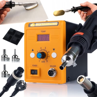 Rosfix Hot-Air Soldeerstation Set 858D - 700W - Temperatuur 100–500°C - 3 Spuitmonden