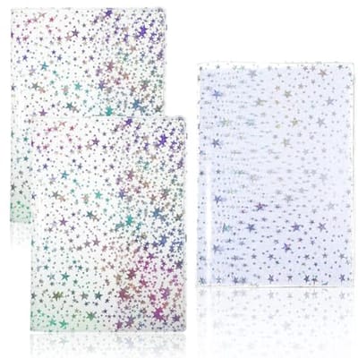 B6 Jelly Cover Transparant - 2 Stuks met Glitter Ster Ontwerp voor Notitieboeken