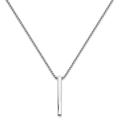 Argentia | Ketting met minimalistische staafhanger van gepolijst 925 sterling zilver