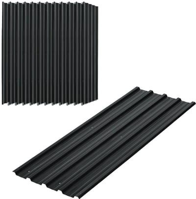 Trapezium Platen - Dakplaten Staal - Dak Reparatie - Verzinkt En Weerbestendig - 129x45cm 0.25mm - Donkergrijs