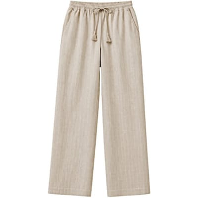Elvira Collections Broek jessie sand/stripe linen