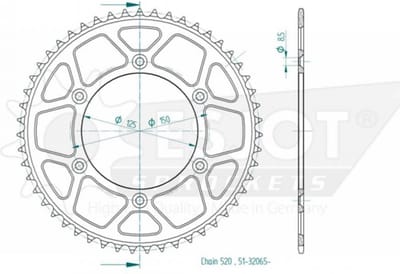 Couronne de transmission Esjot pour Moto KTM 660 SMC 2003 à 2006 Neuf