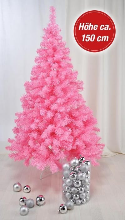 Haushalt 55589 - Rose Kerstboom - 150 cm hoog - Met metalen standaard
